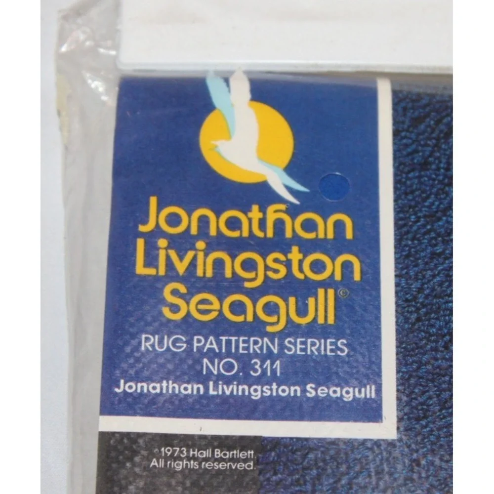 VTG 1973 Jonathan Livingston Seagull Rug Pattern No. 311 punch needle 24x36 NOS